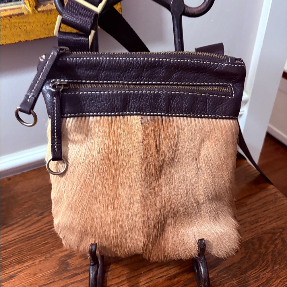 Real Springbok Fur & Leather Crossbody by Diane Gail - Picture 2 of 8